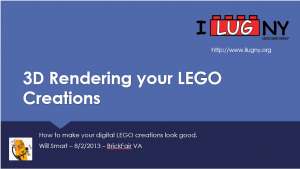 3D Rendering your LEGO Creations