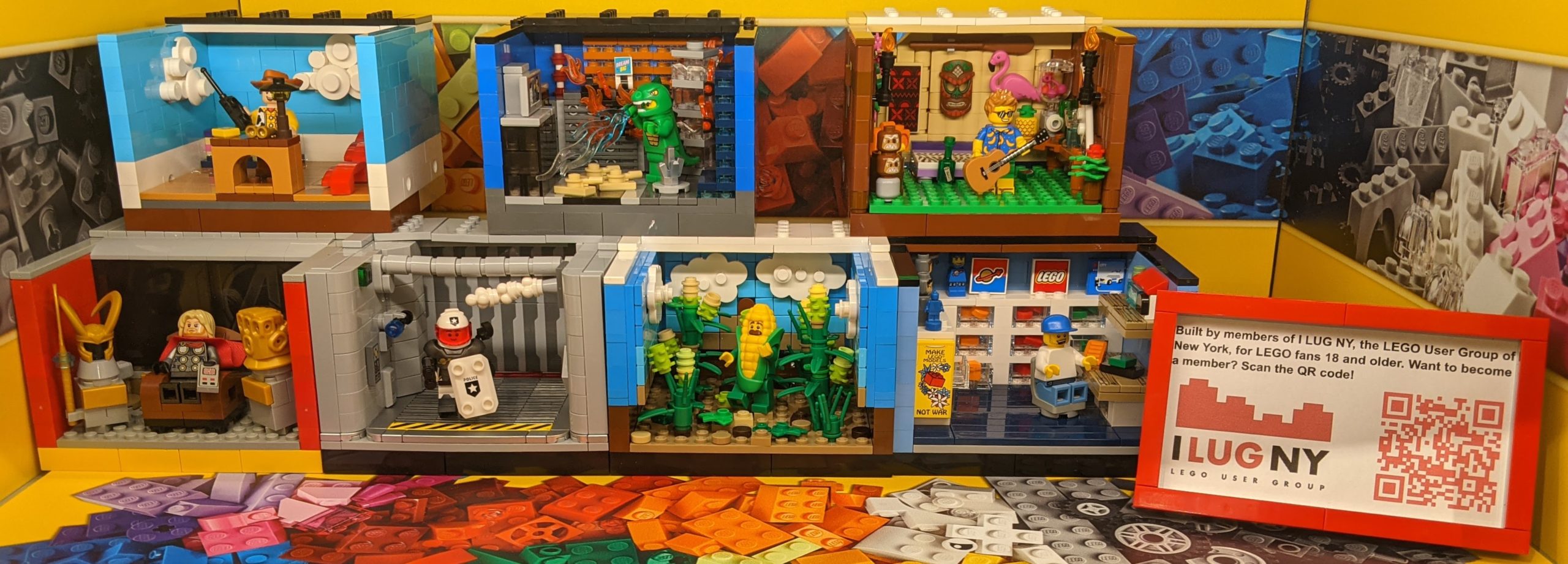 I LUG NY Window Display at LEGO Store, Lake Grove, NY