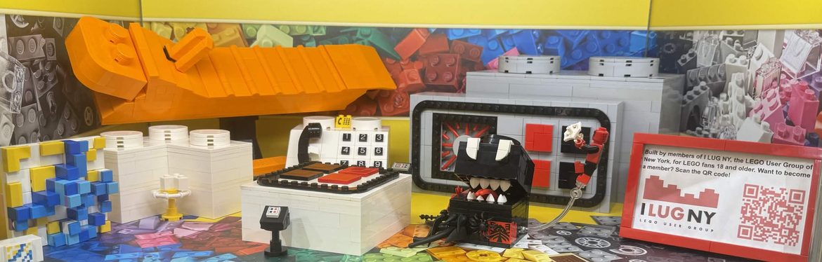 ILUGNY Members Built Upscaled LEGO Elements to Display at the Lake Grove LEGO Store